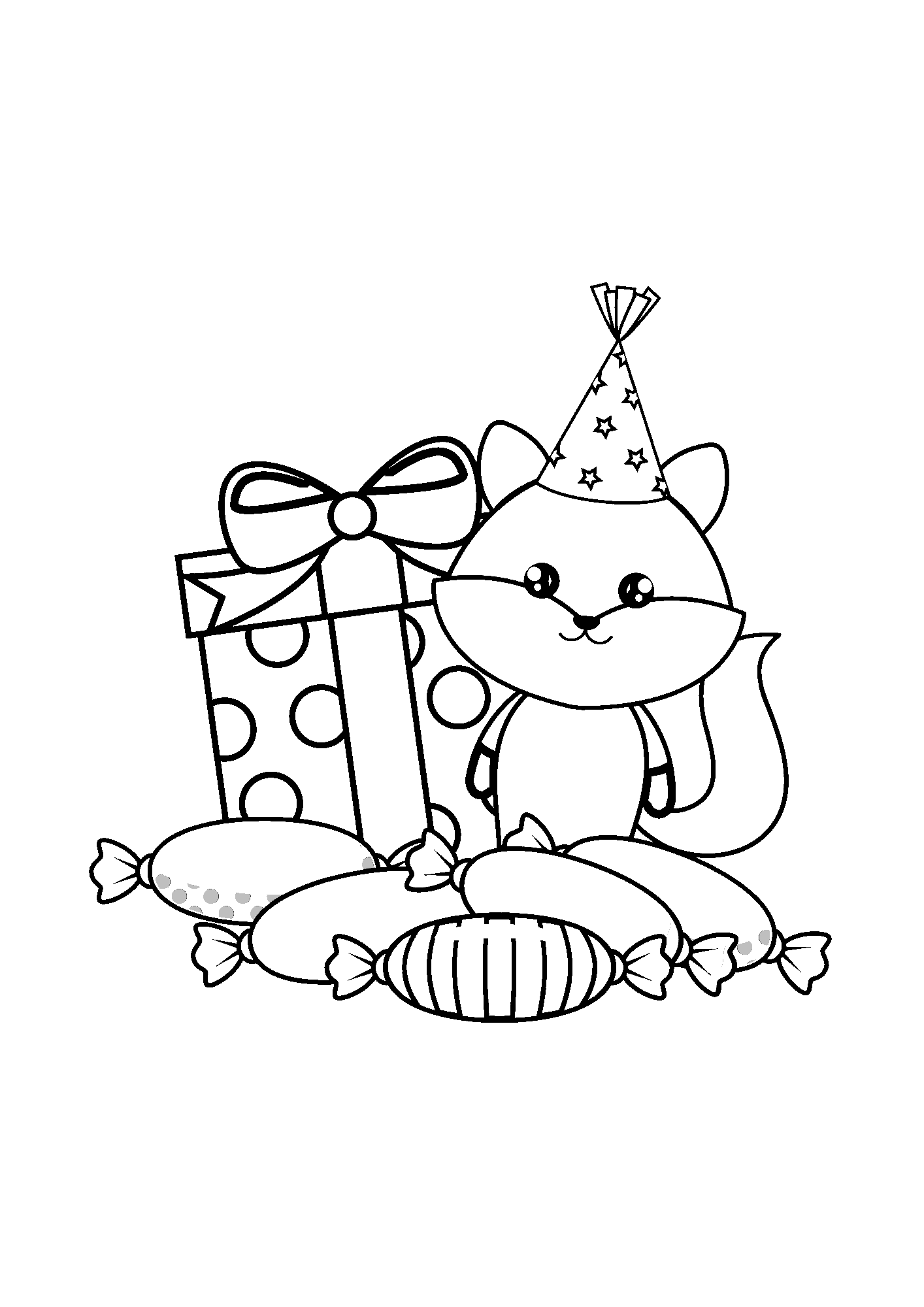 Happy Birthday Gifts With Cute Fox