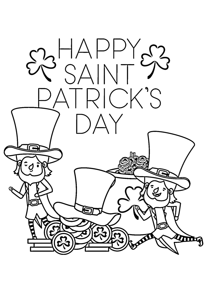 Happy Saint Patrick's Day Coloring Pages
