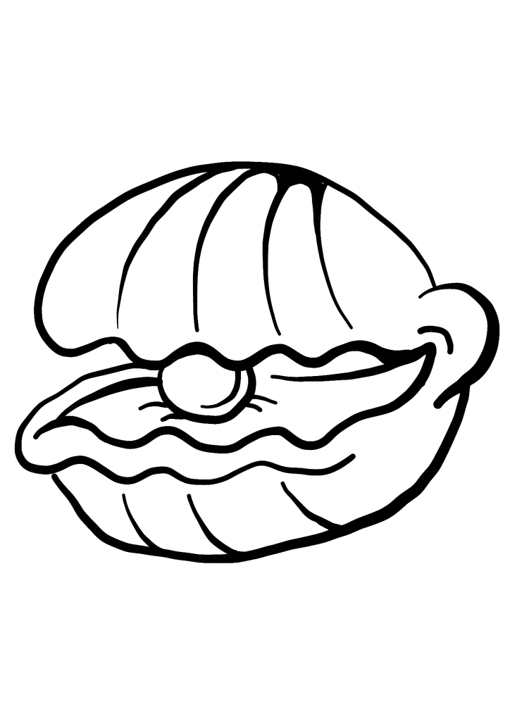 Oyster Drawing For Kids Coloring Pages