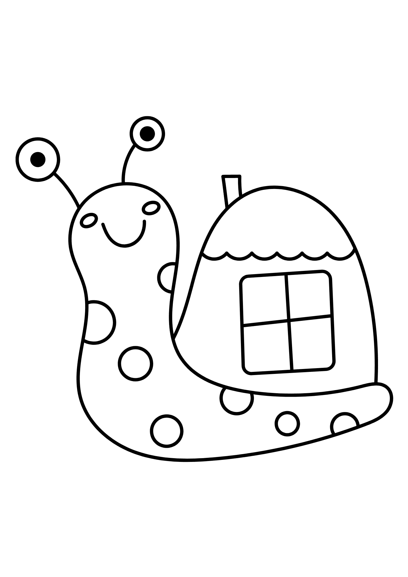 Snail Picture For Children Coloring Pages