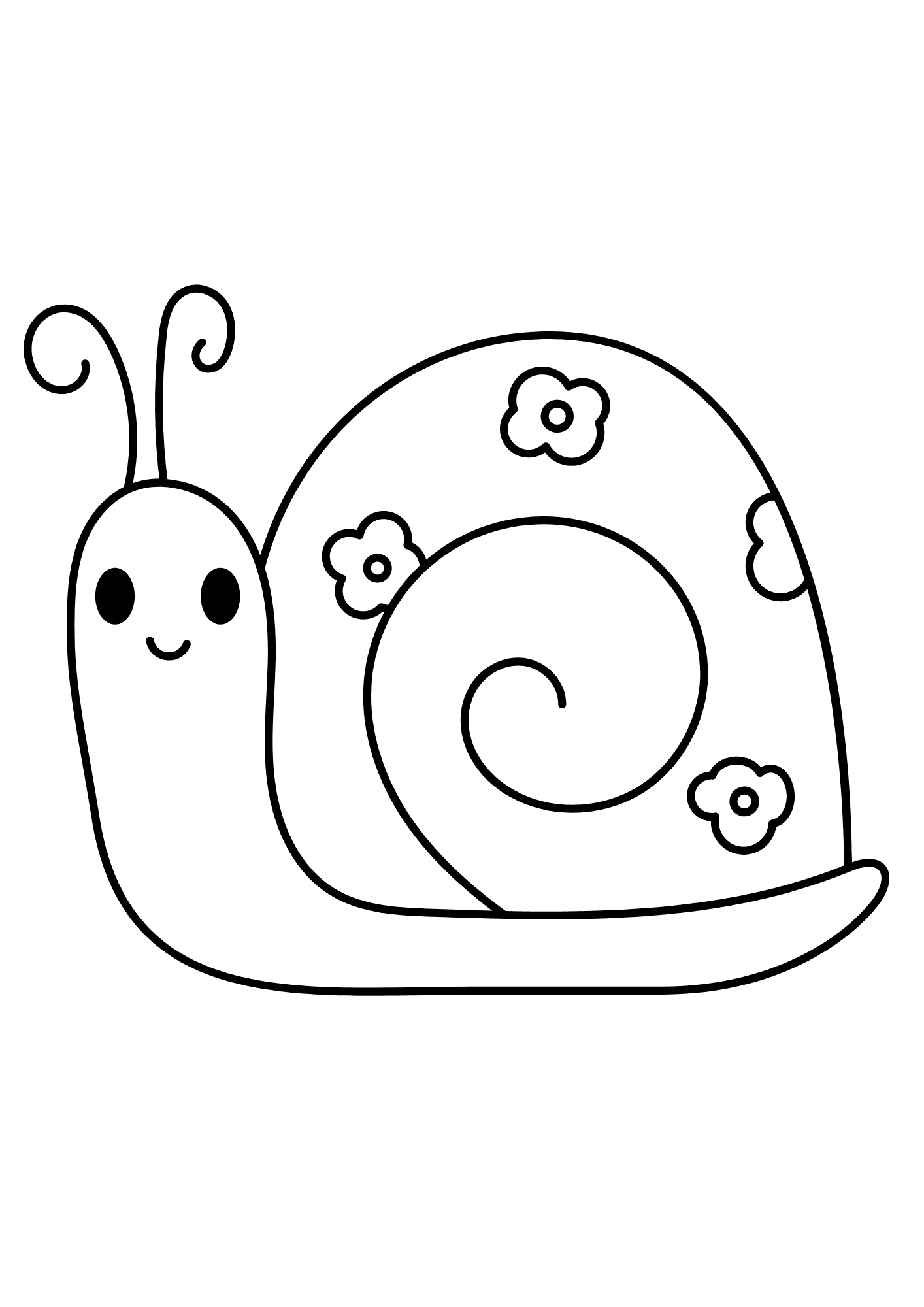 Snail Printable For Children Coloring Pages