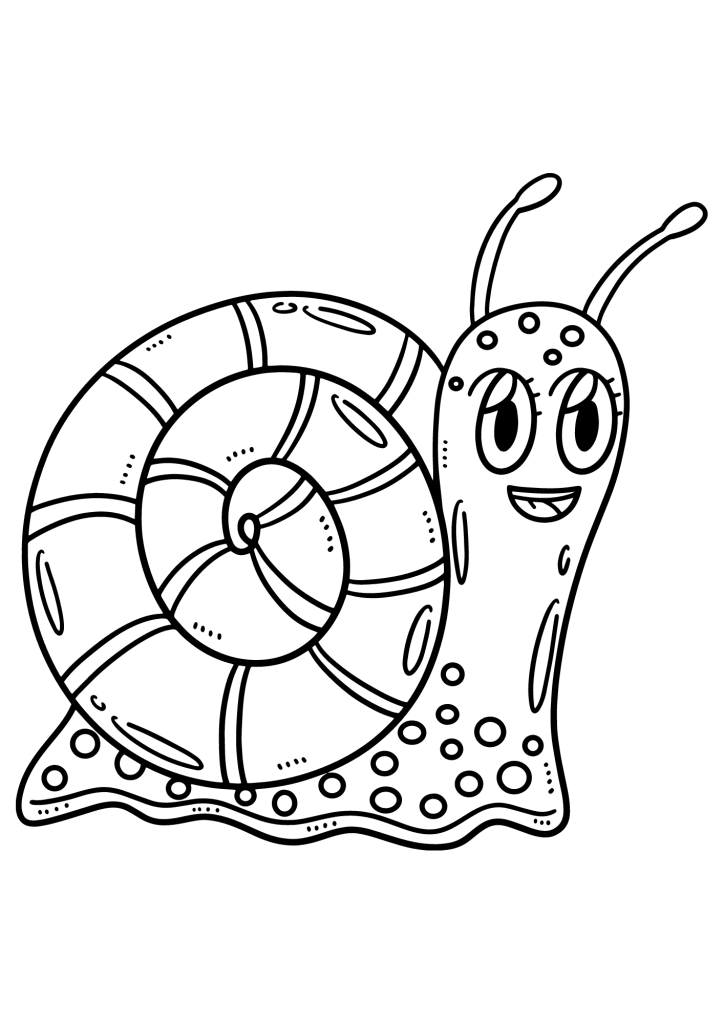 Snail Drawing Coloring Pages