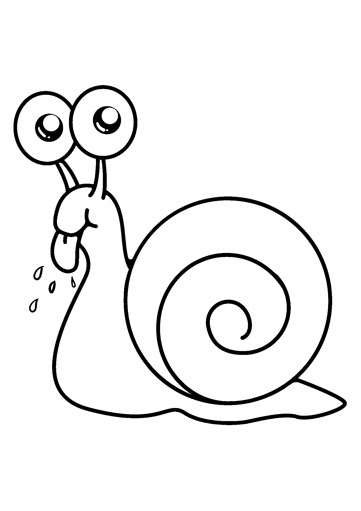 Snail Drrawing image Coloring Pages