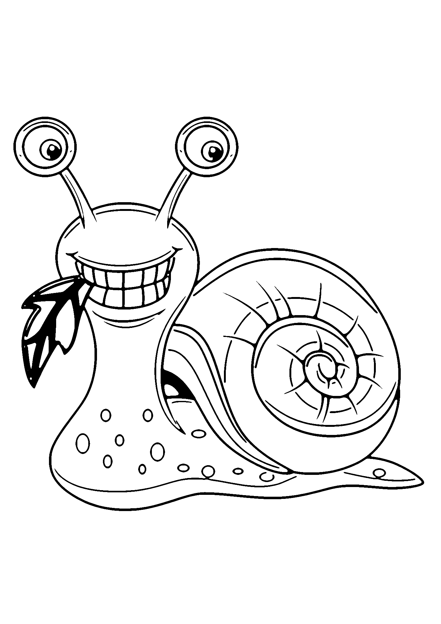 Snail Funny Coloring Pages