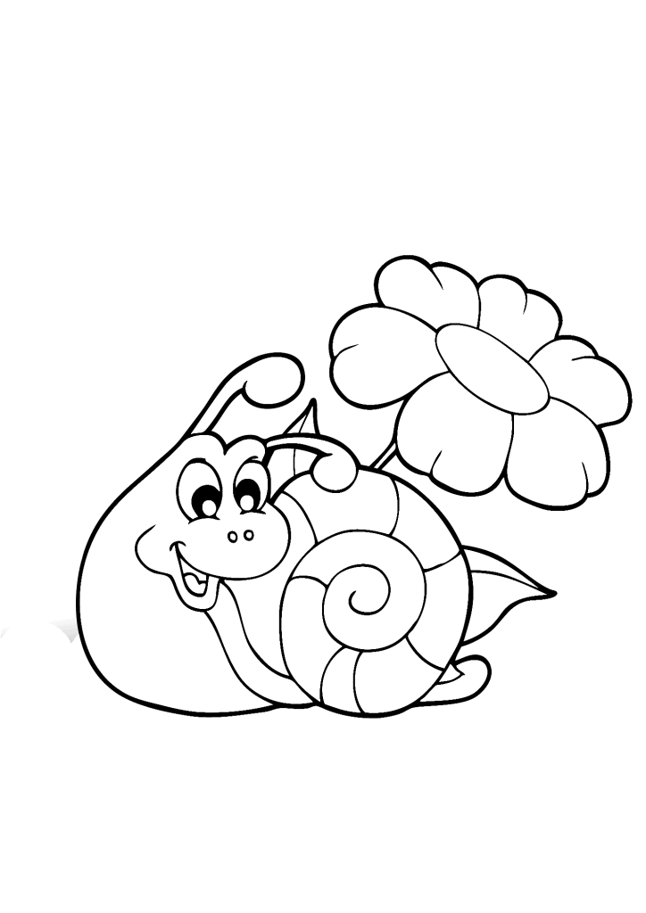 Snail Outline Coloring Pages