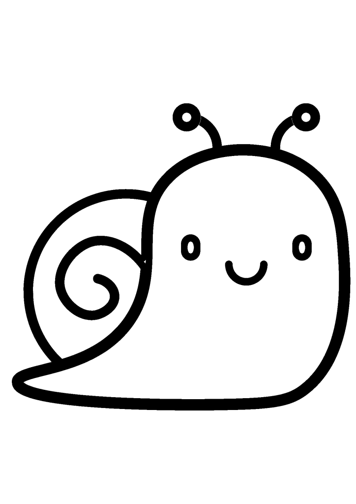 Snail Picture For Kid Printable Coloring Pages