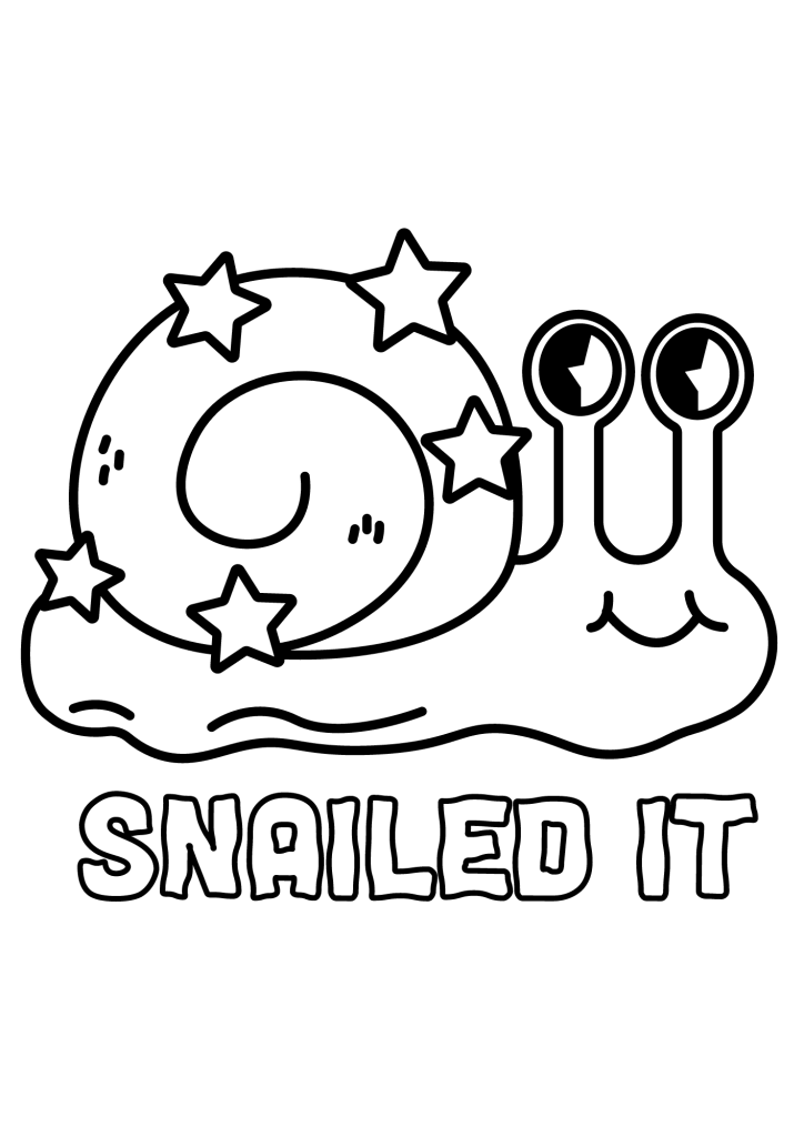 Snailed It Coloring Pages