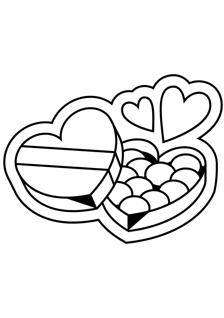 Socola Valentine Heart Coloring Page