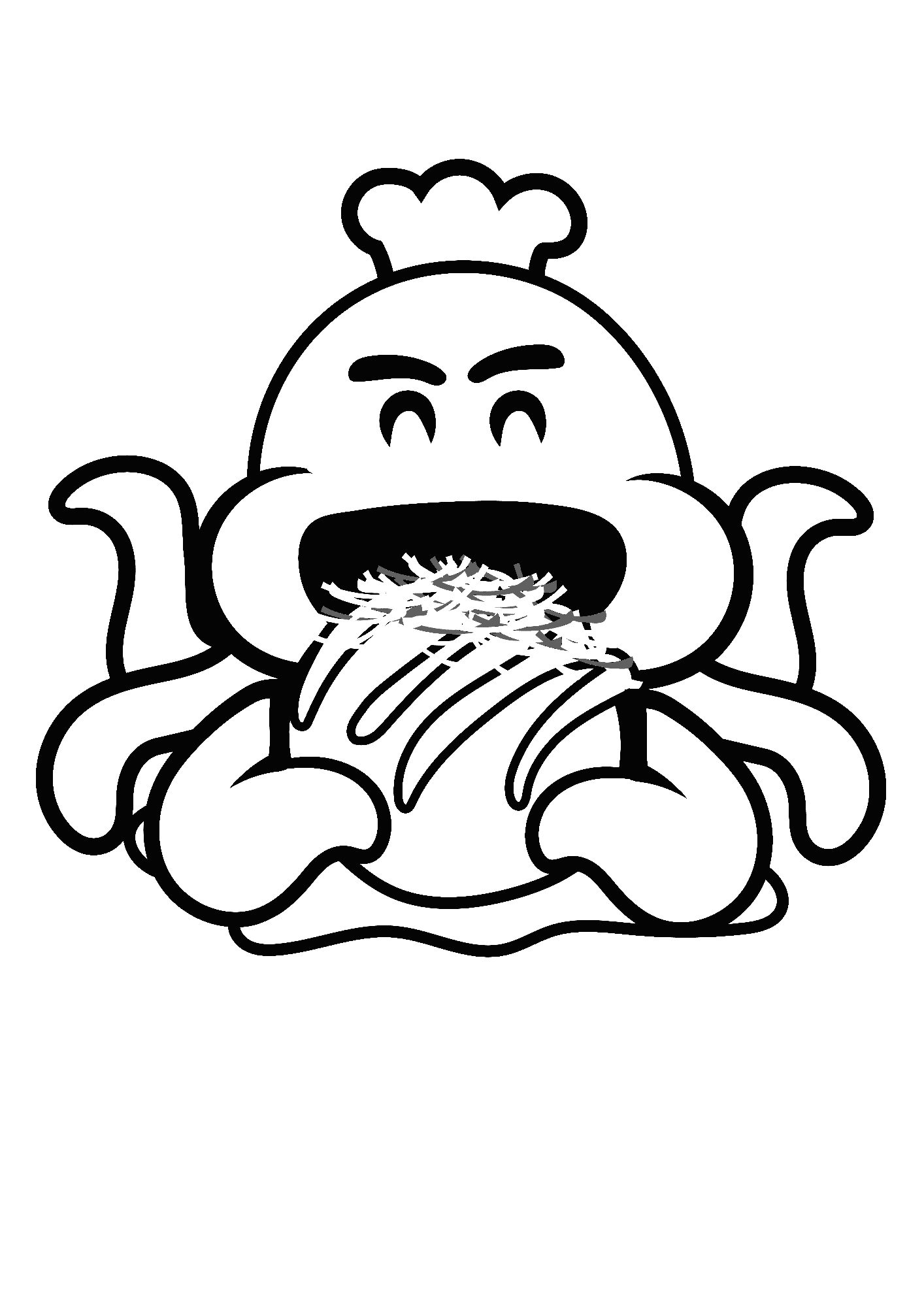 Squid For Children Coloring Pages