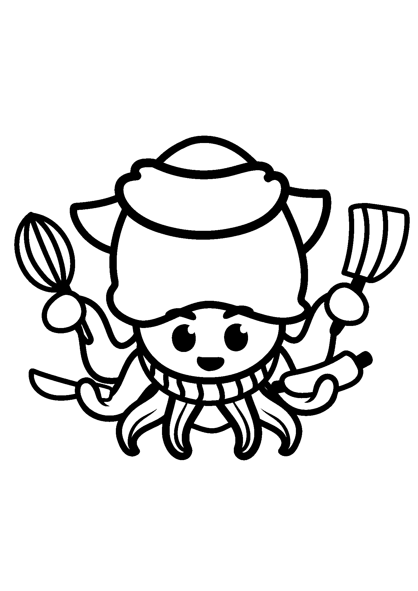 Squid For Kids Coloring Pages