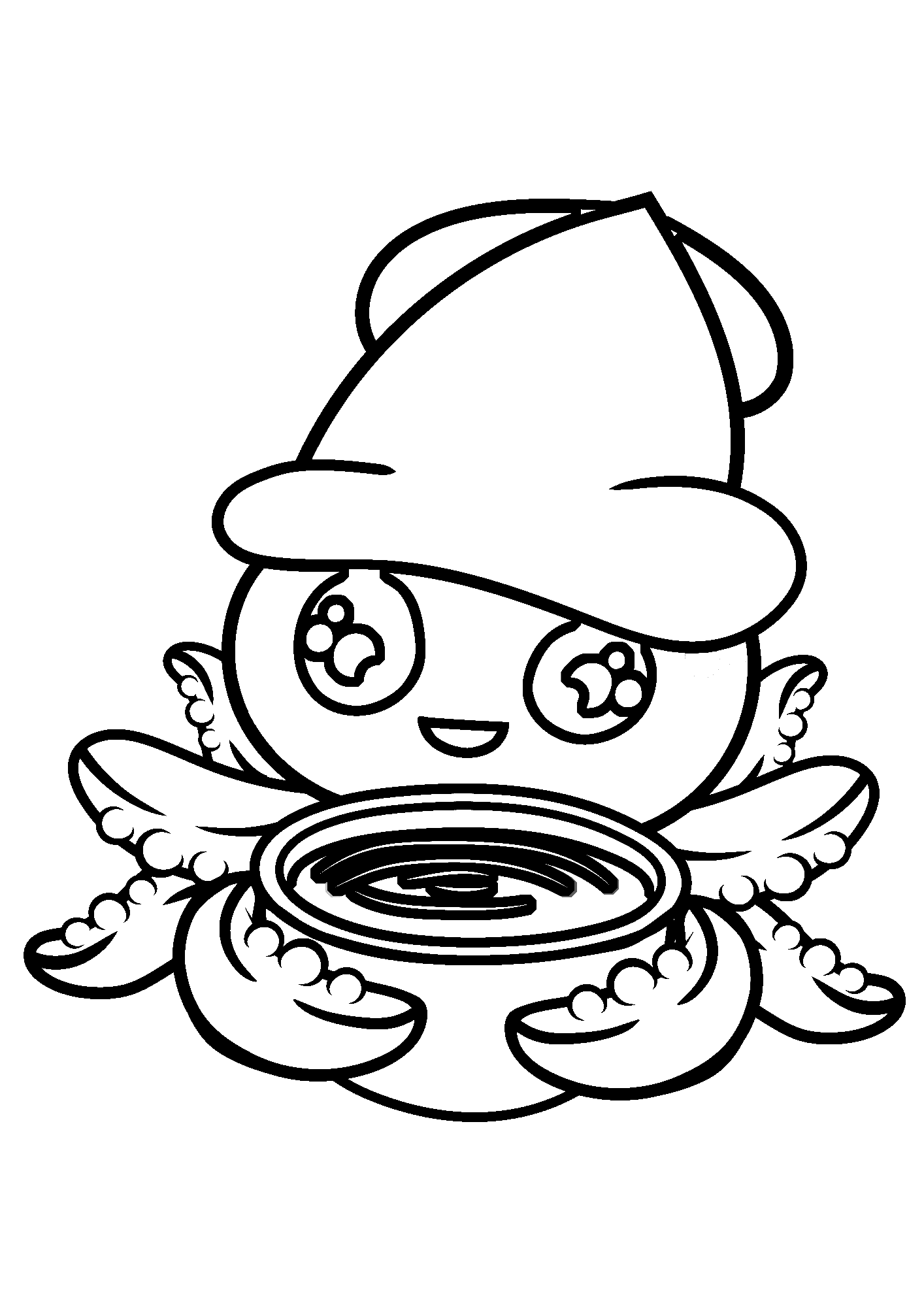 Squid Free Printable Coloring Pages