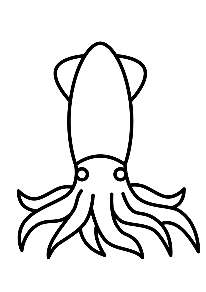 Squid Image Coloring Pages