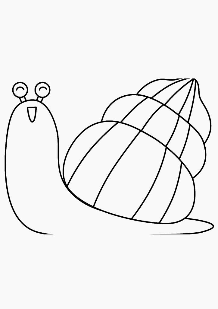 Sweet Snail For Children Coloring Pages