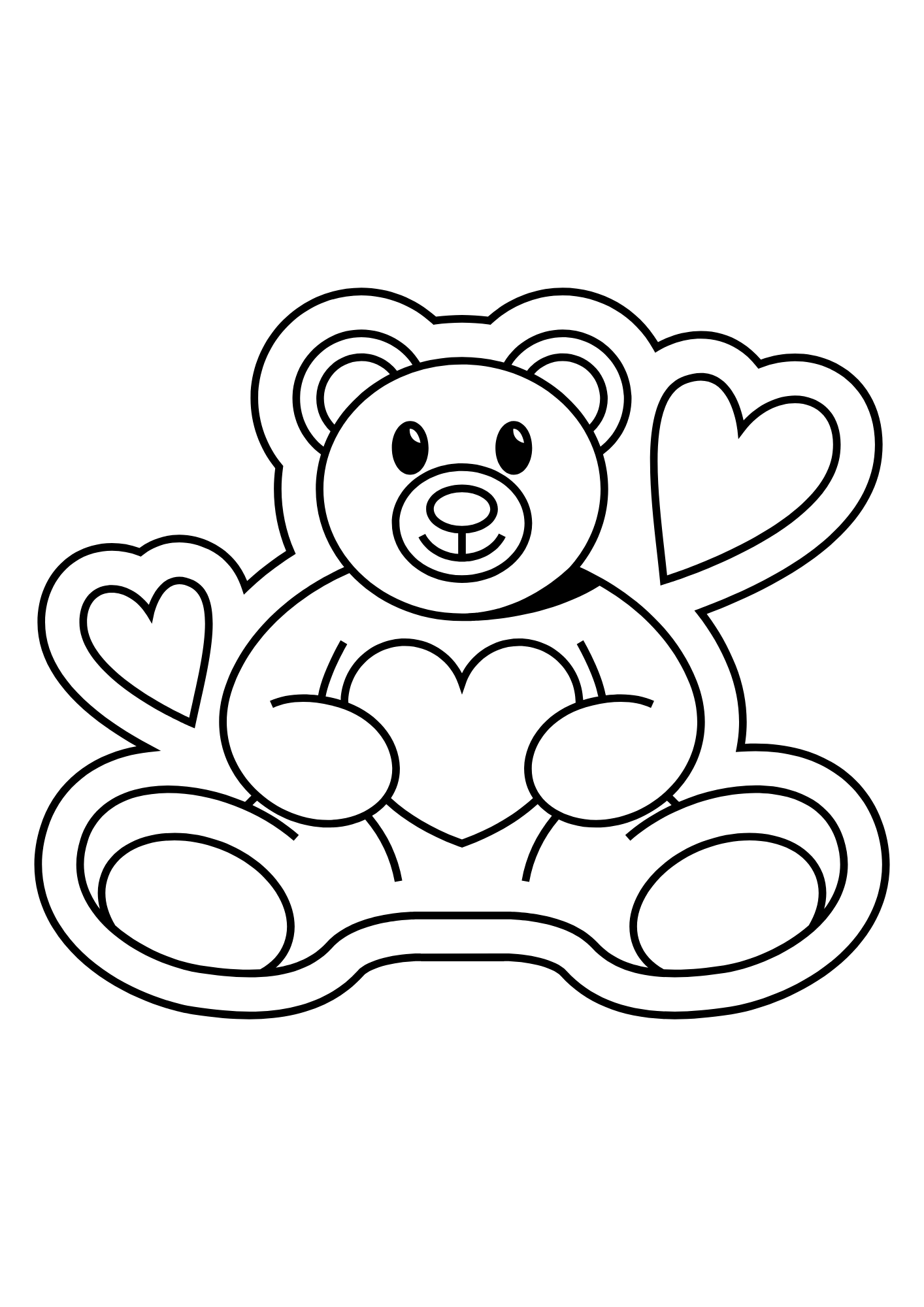 Valentine Heart Bunny Coloring Page