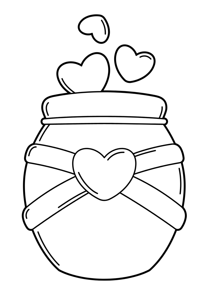 Valentine Heart Picture For Children Coloring Page