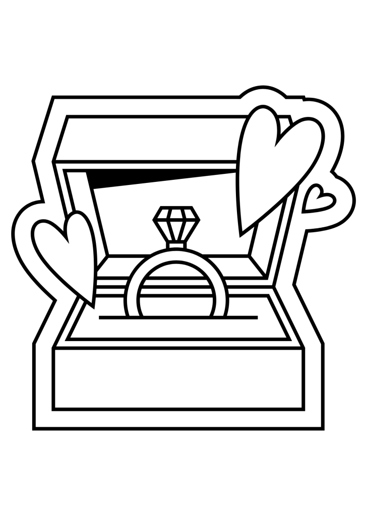 Valentine Heart Drawing Coloring Page