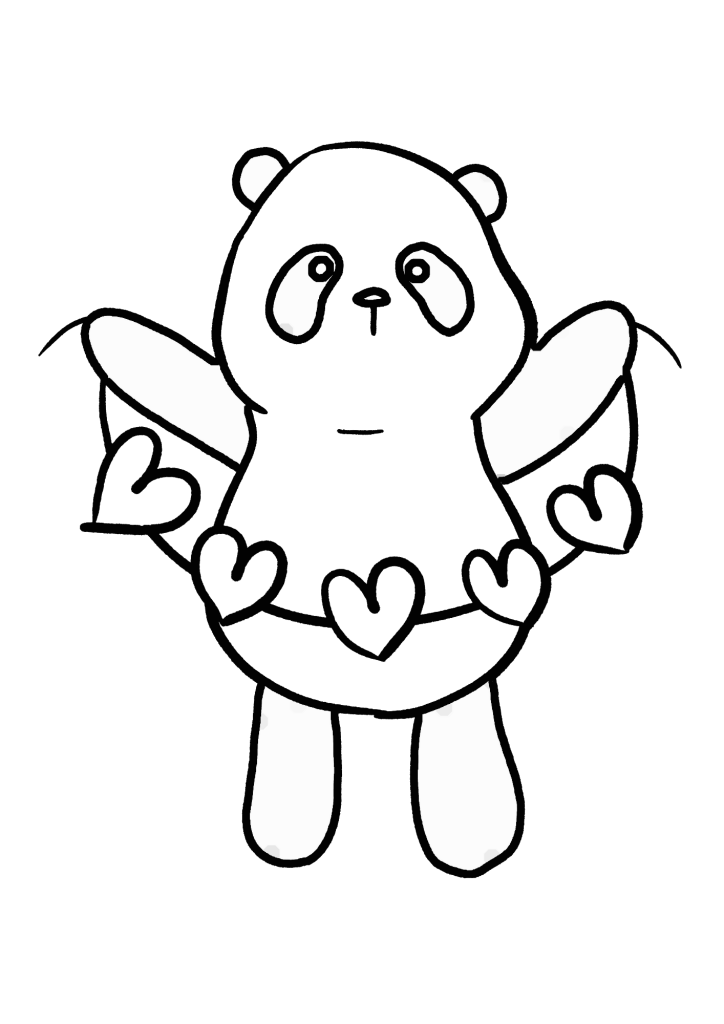 Valentine Heart Picture Coloring Page
