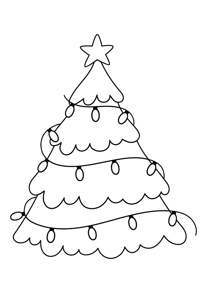 Blank Christmas Tree Coloring Page