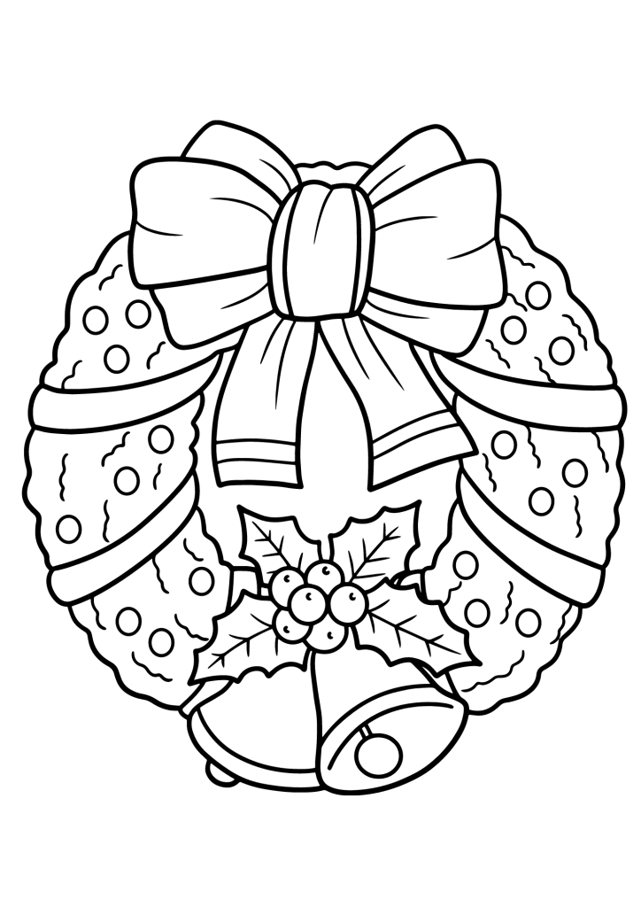 Christmas Bell Free Coloring Pages