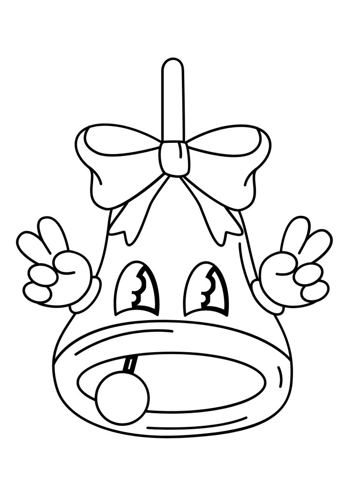 Christmas Bell Picture Free Coloring Pages