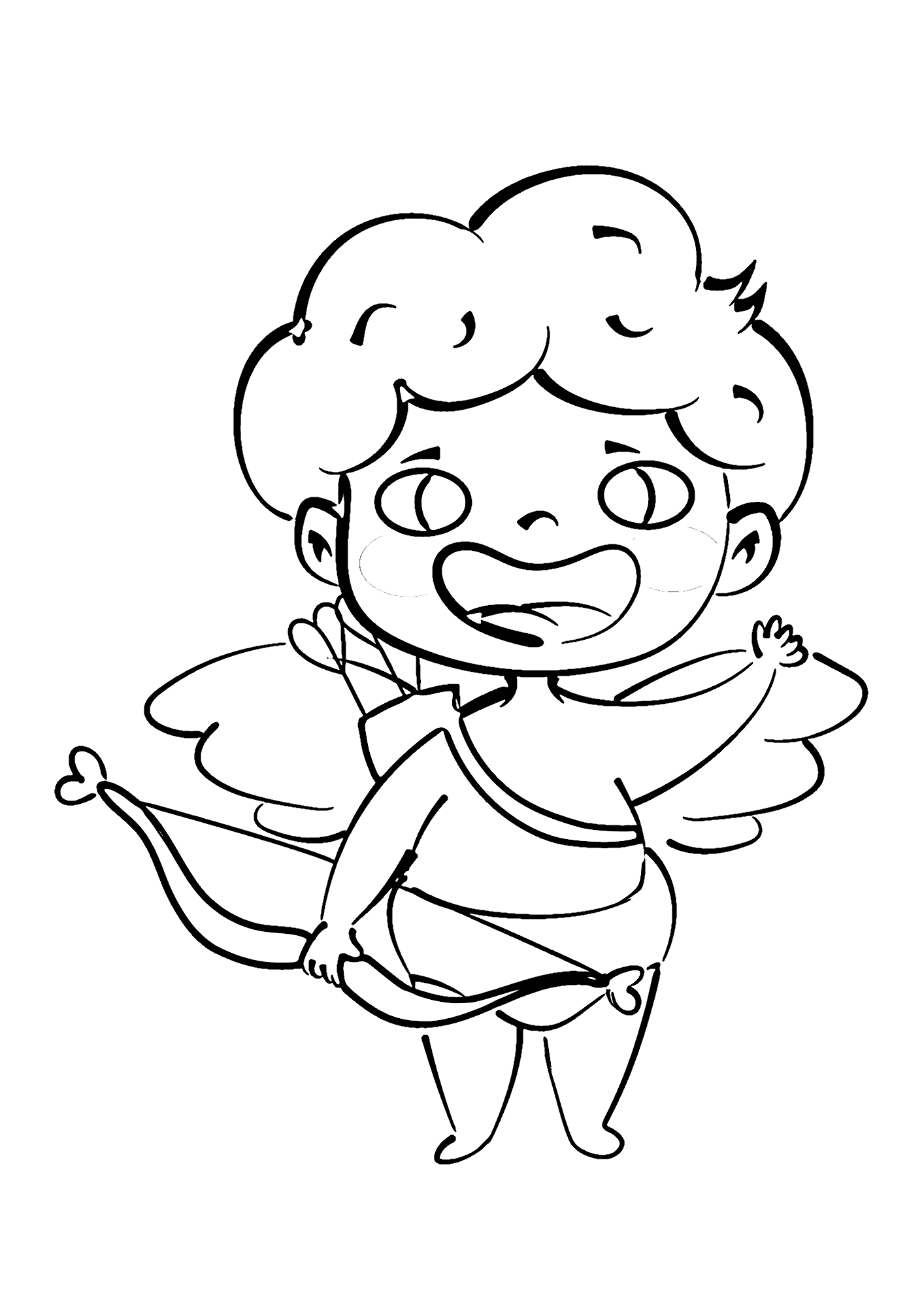 Cupid Valentine's Day Image For Children Coloring Pages