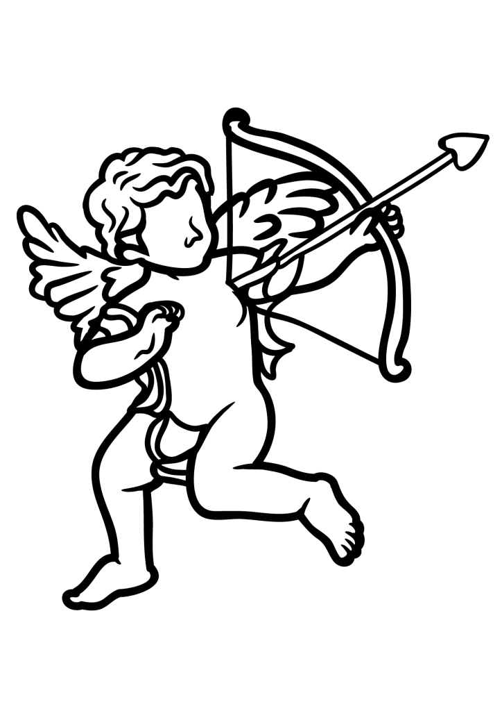 Cupid Valentine's Day Picture Coloring Pages