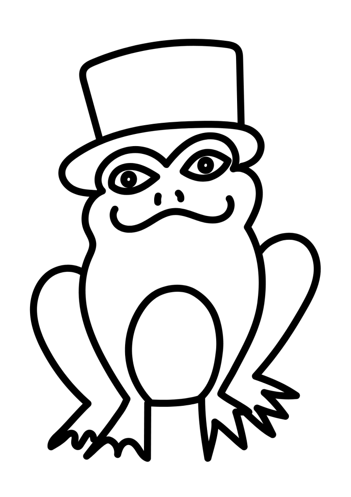 Cute Frog Free Coloring Page