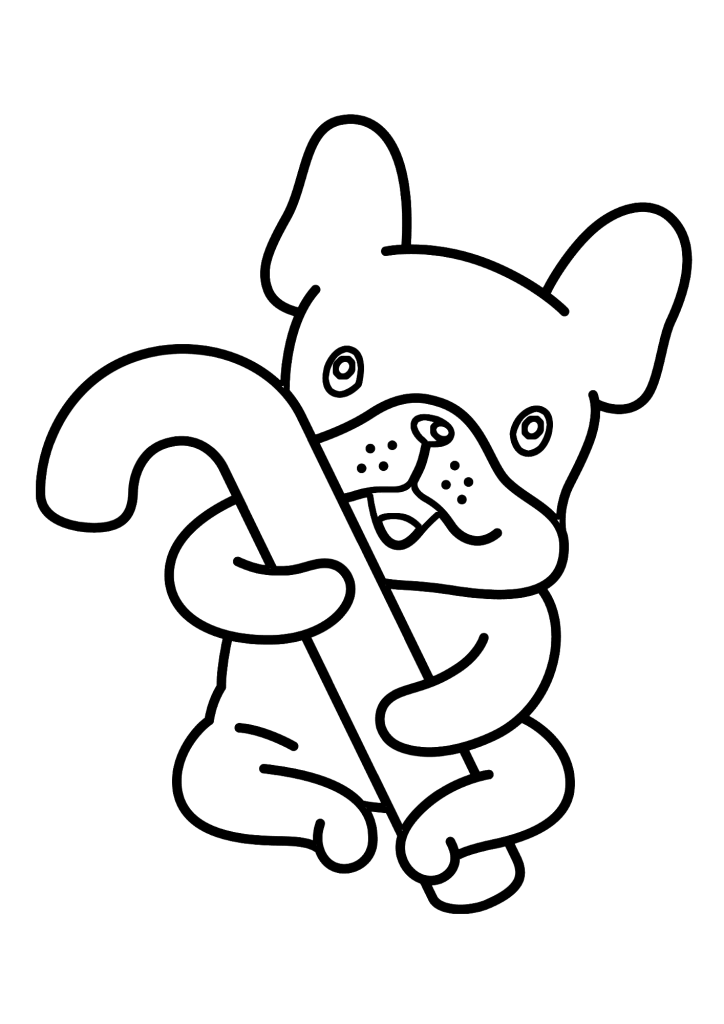 Dog Candy Coloring Page