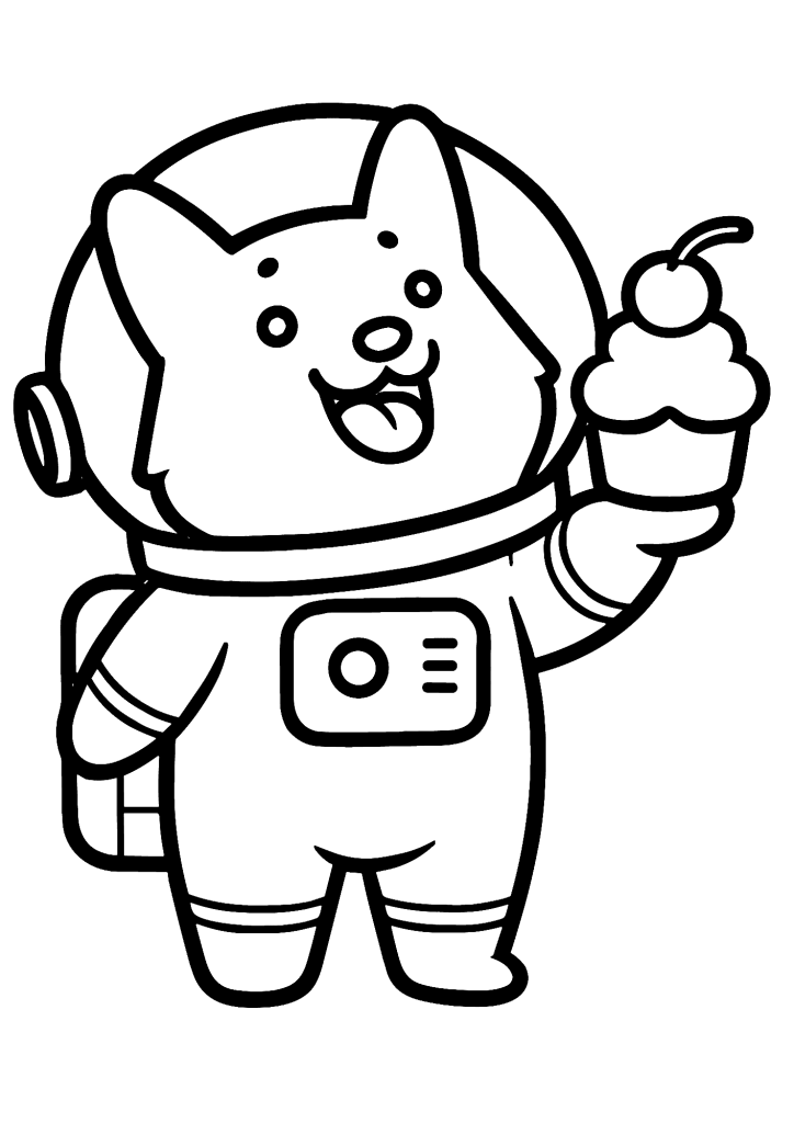 Dog Happy Birthday Coloring Pages