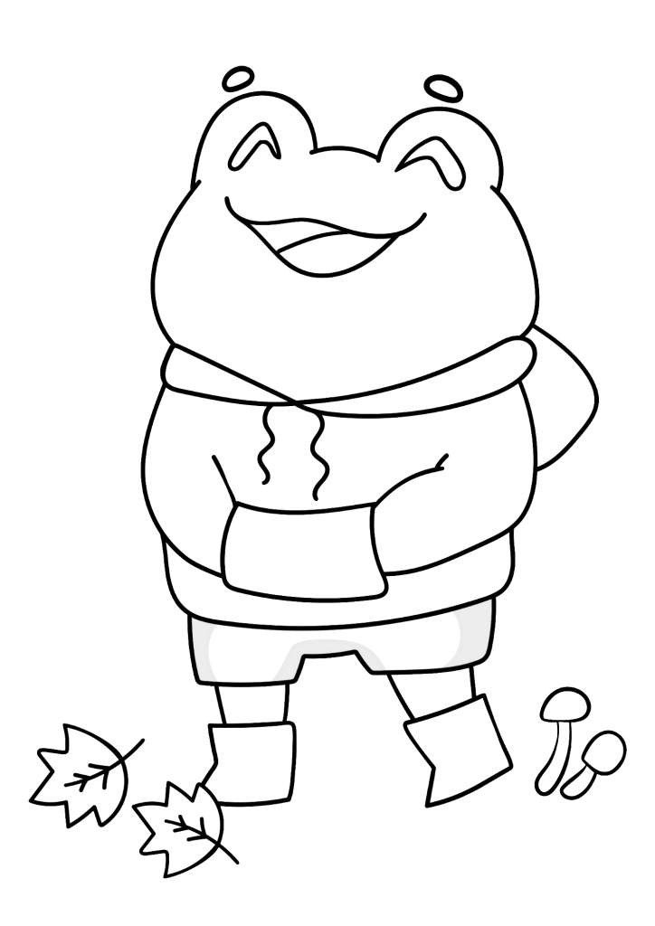 F Is For Frog Coloring Page