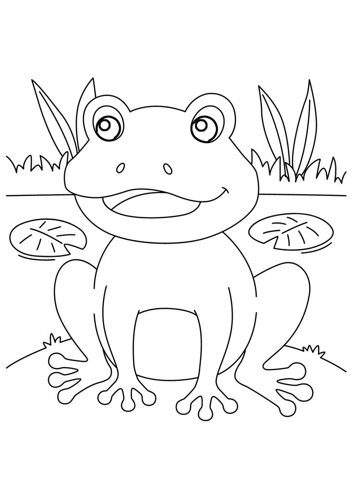 Free Frog Image Coloring Page