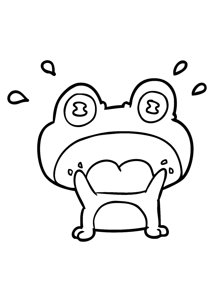 Frog Cry Coloring Page