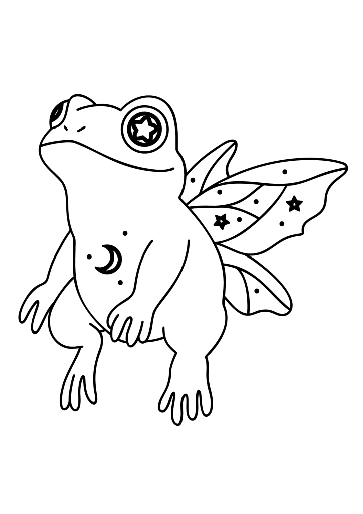 Frog Image For Children Coloring Page
