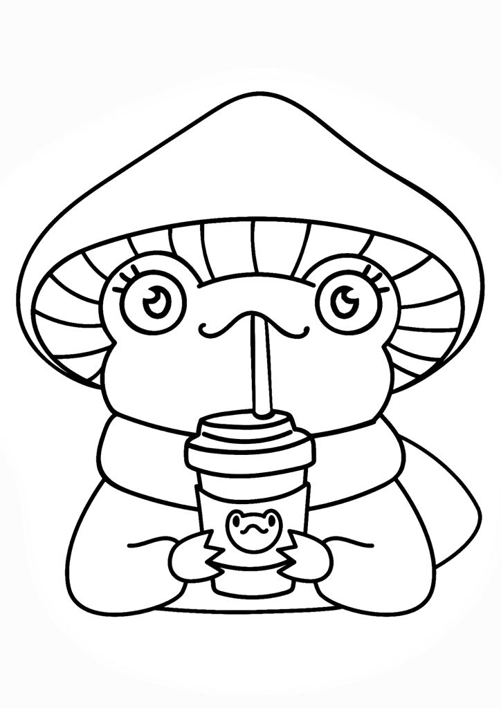 Frog Picture For Children Coloring Page