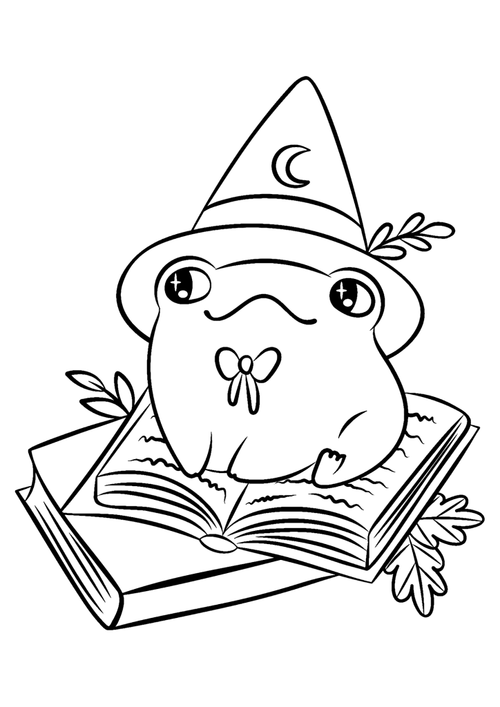 Frog Smile Coloring Page