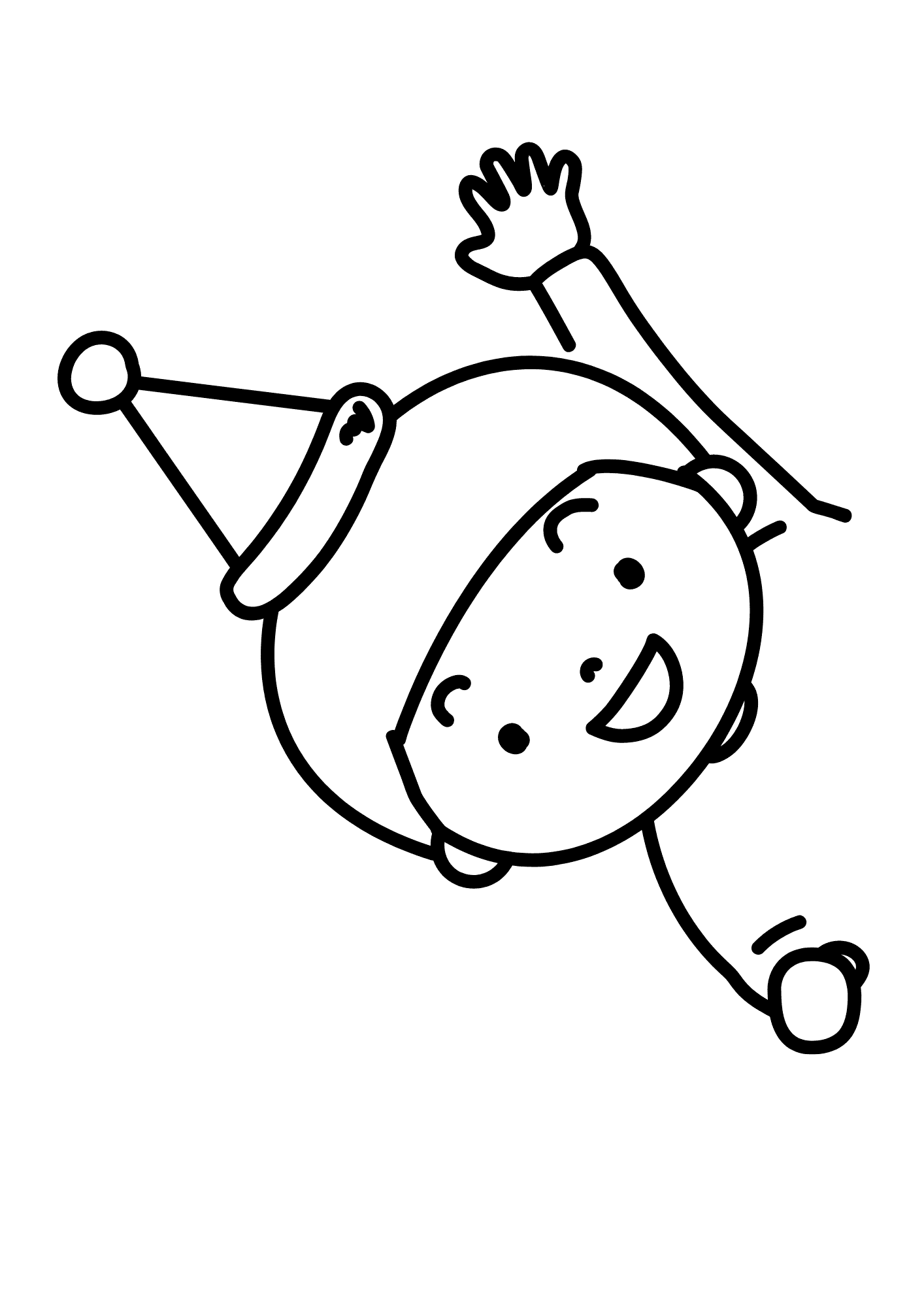 Happy Birthday Boy Outline Coloring Page