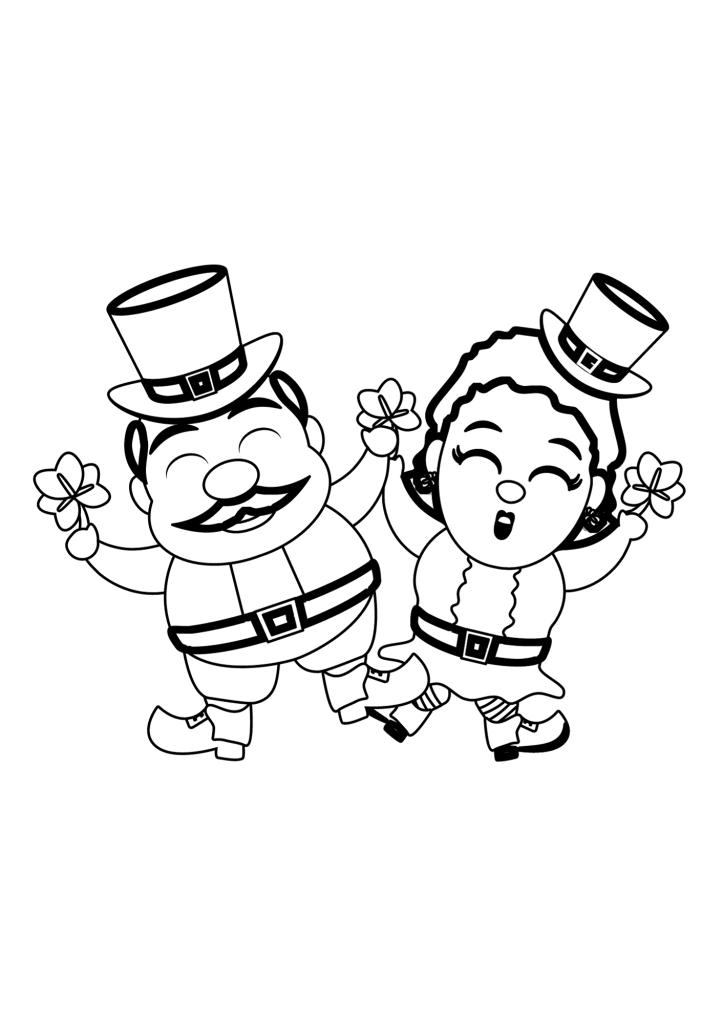 Happy St Patrick's Day For Kids Coloring Page