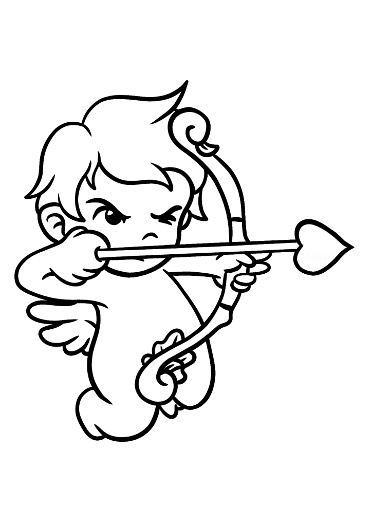 Image Of Cupid Valentine's Day Coloring Pages