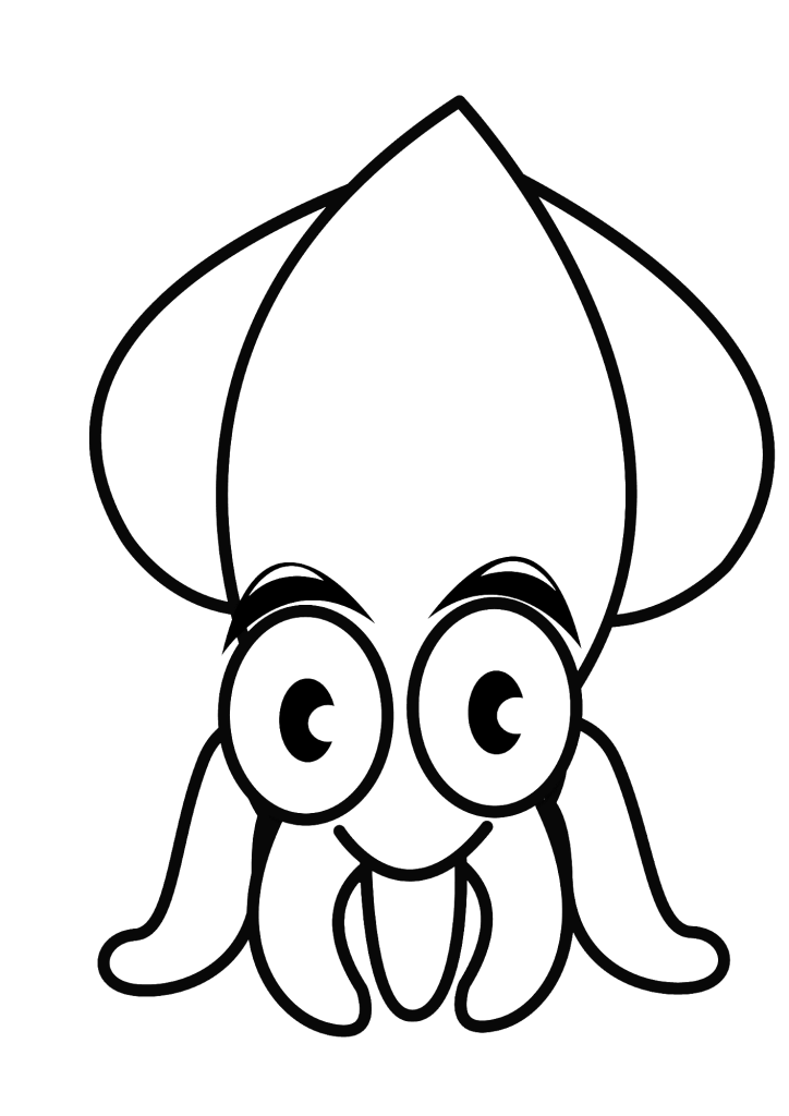 Image Of Squid Coloring Pages