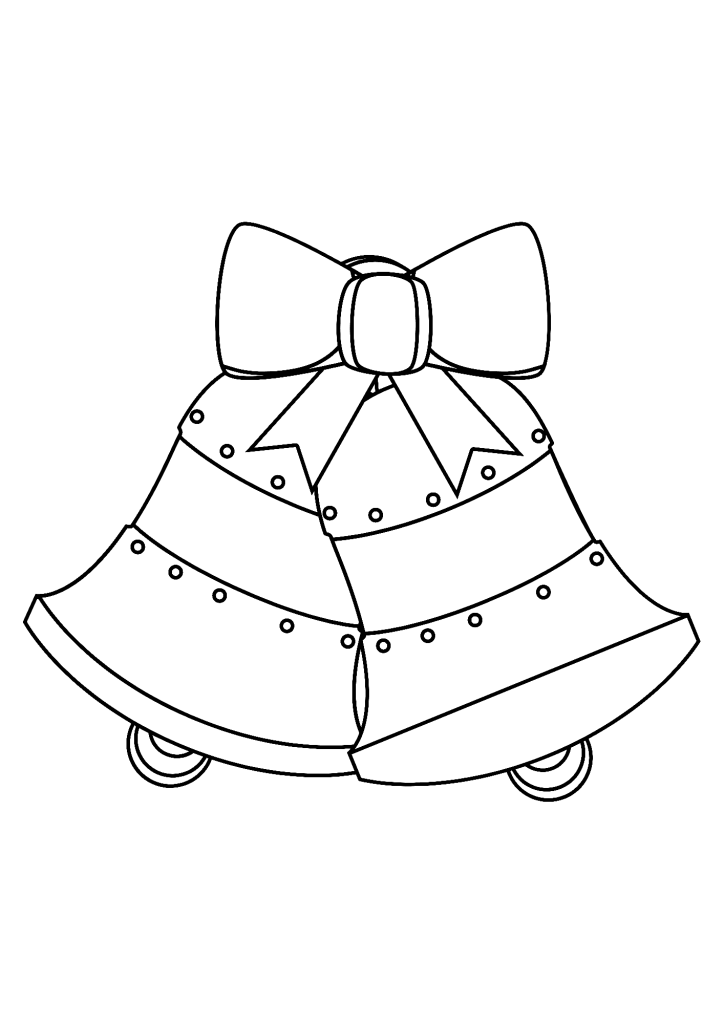 Lovely Christmas Bell Coloring Page