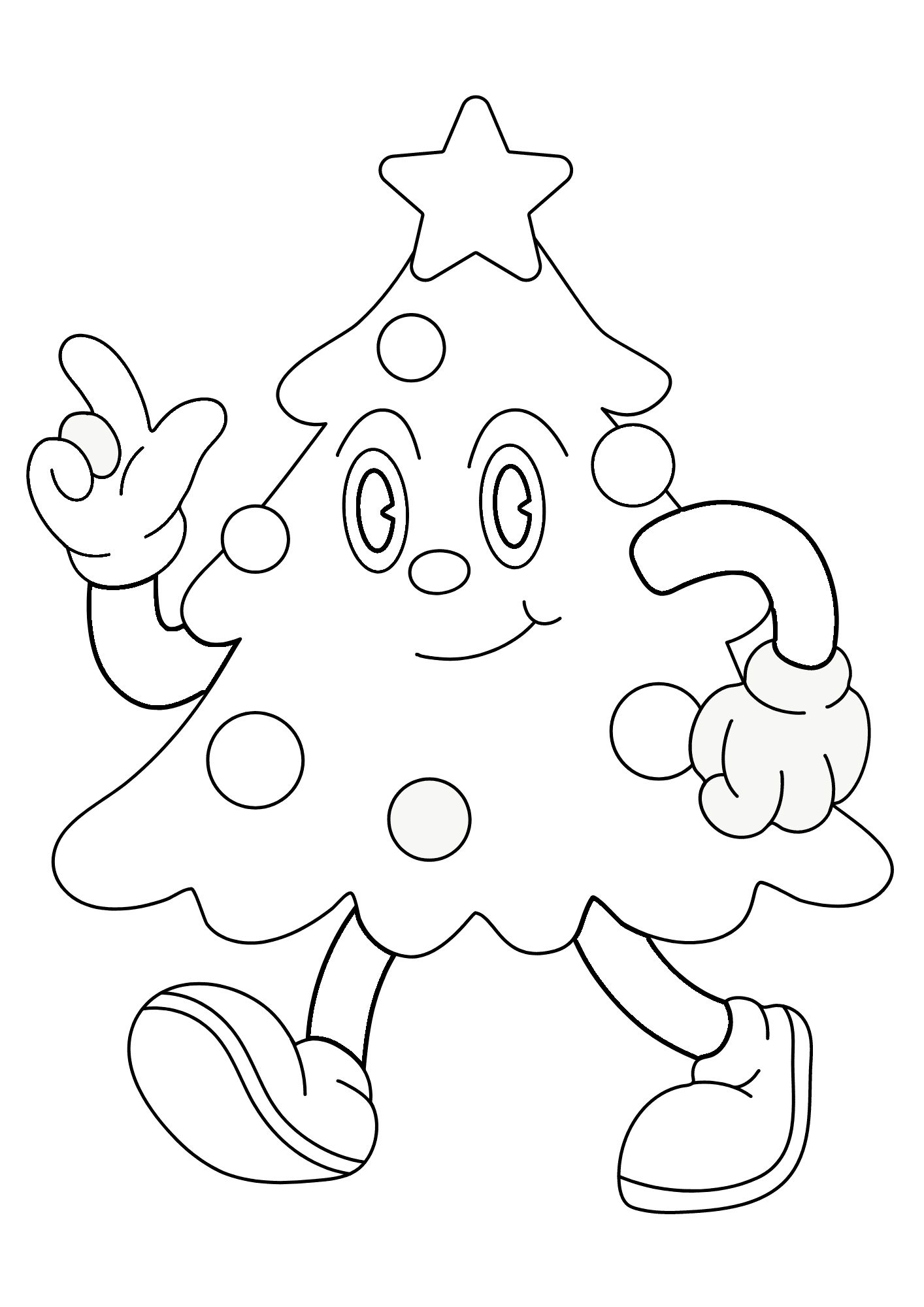 Lovely Christmas Tree Coloring Pages