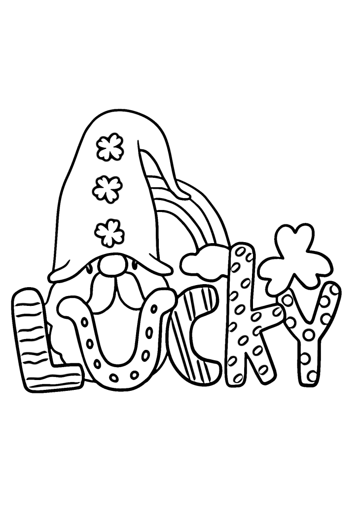 Lucky St Patrick's Day Coloring Pages