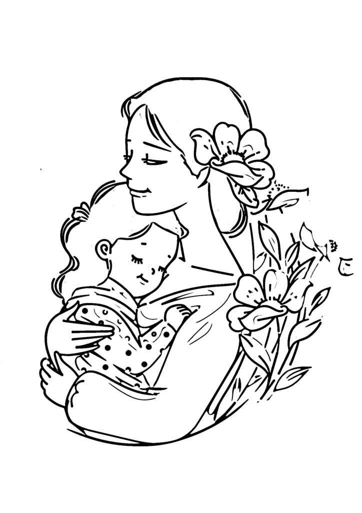 Mother's Day Art Coloring Pages