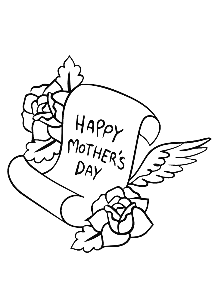 Mother's Day Flowers Painting Coloring Pages