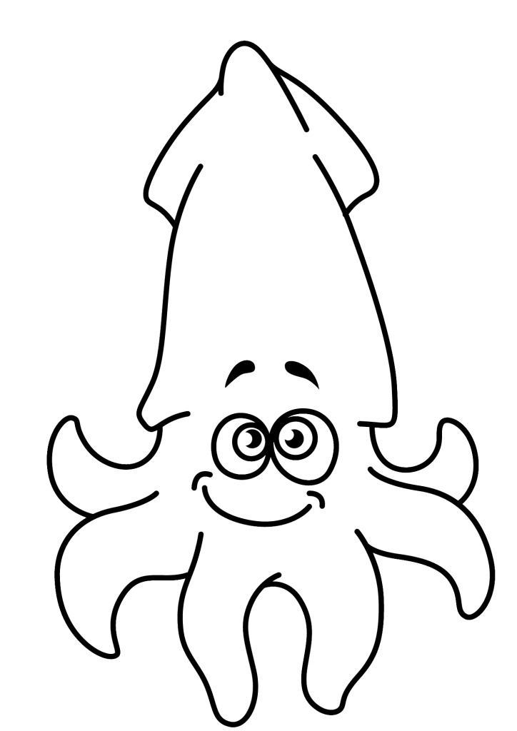 Picture Squid Coloring Pages