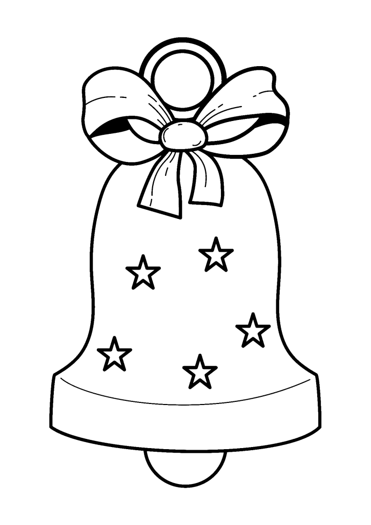 Picture Of Christmas Bell Coloring Pages