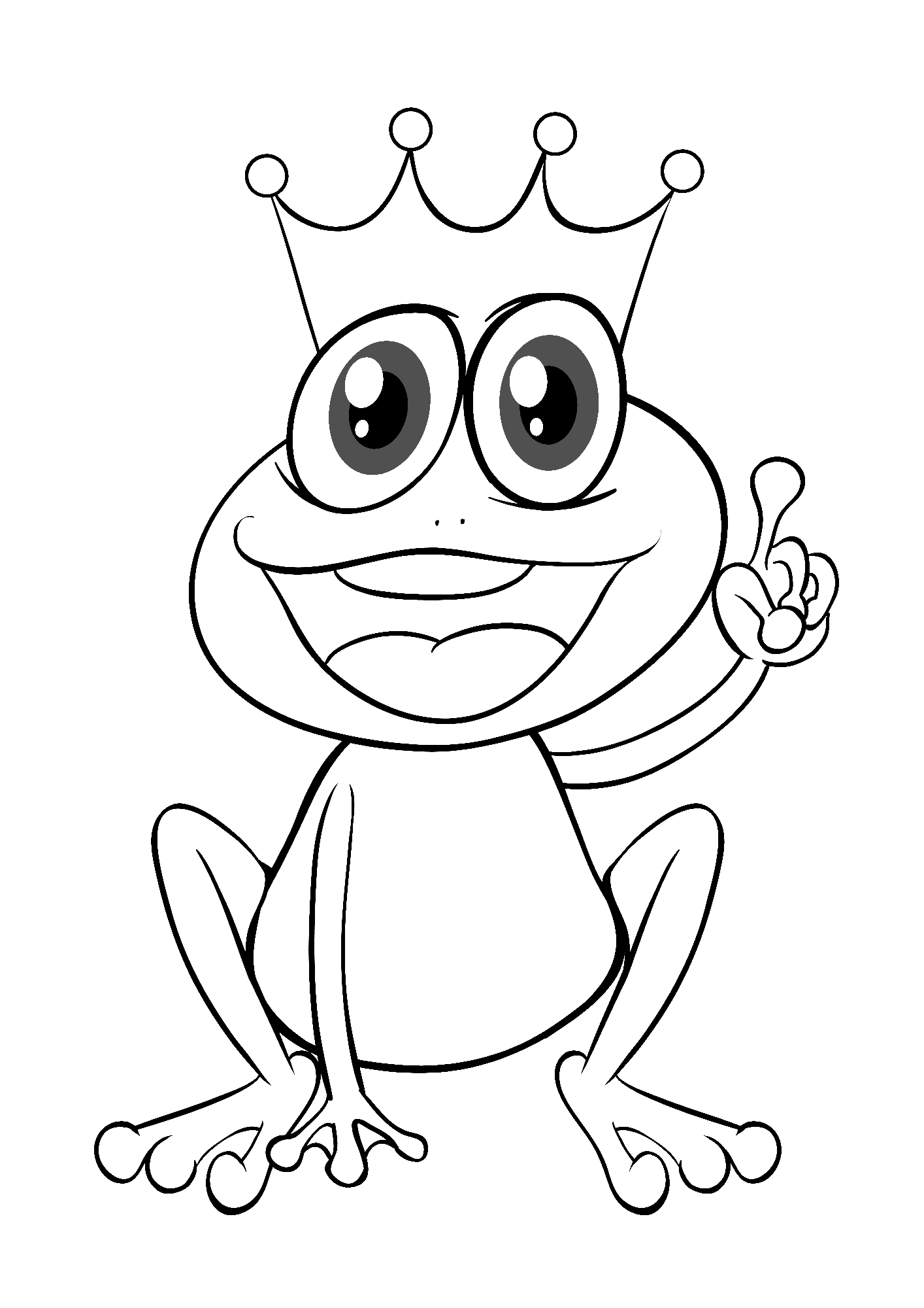 Princess Frog Coloring Page