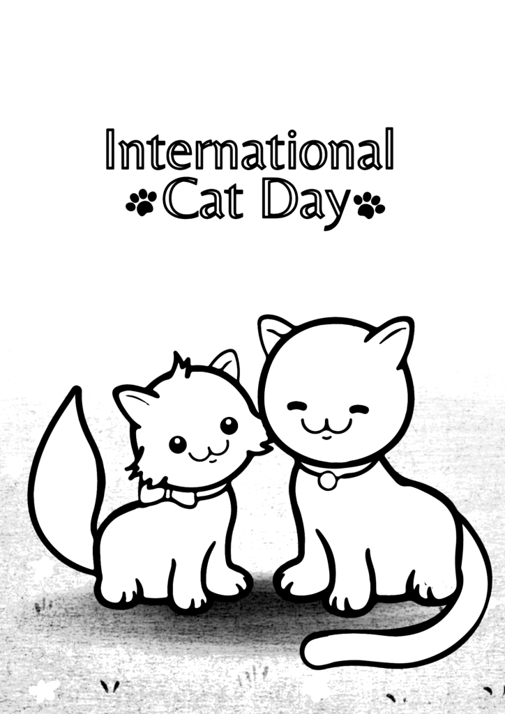 Printable Free Cat Mother's Day Coloring Pages