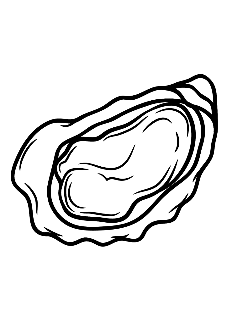 Simple Oyster Coloring Pages