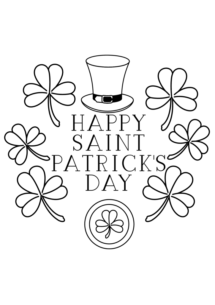 St Patricks Day Image Coloring Page